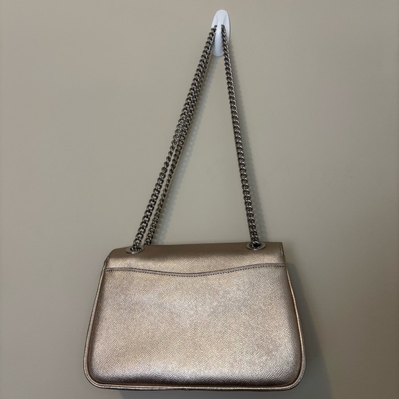 NWOT Coach Cassidy Crossbody Purse in Platinum Silver Metallic Leather - Picture 5 of 16